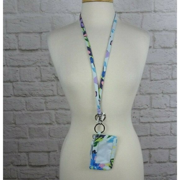 Vera Bradley Marian Floral Zip ID Card Case & Lanyard ID Holder 2-PC Boho NWT - Picture 3 of 12